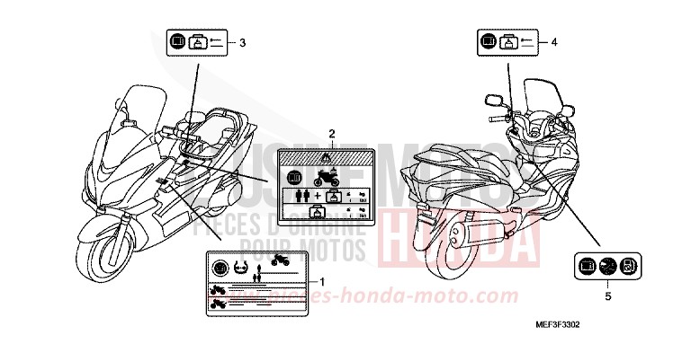 CAUTION LABEL (FJS400D9/FJS400A) (2) for SW-T400 ABS PEARL COSMIC BLACK (NHA64) from 2009